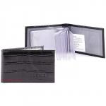 Кредитница Premier-V-119 (18  листов)  натуральная кожа черный крокодил (101)  115313