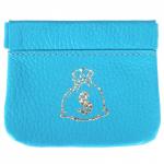 Футляр для монет Premier-F-6 натуральная кожа голубой флотер (324)  212580