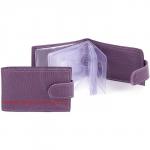 Кредитница Cayman-1170Л  (с хляст,  18 листов,  2внут карм)  натуральная кожа фиолетовый флотер (118)  124563