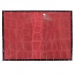 Обложка для паспорта Premier-О-8 натуральная кожа бордо крокодил крупный (14)  191828