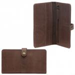 Портмоне мужское Croco-ПР-1055 натуральная кожа 2 отд,  7 карм,  коричневый тем крейзи хорс (220)  218248