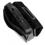 Портфель натуральная кожа MT-520-3, 2 отд,  плеч рем, 2внеш карм, 4внут карм,  черный флотер (3080)  190109