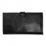 Портмоне мужское Cayman-306 натуральная кожа 4 отд,  15 карм,  ручка-петля,  черный игуана (76)  188028