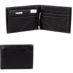 Кошелек мужской натуральная кожа H-009  (зажим откидной),  2отд+9карм черный 162686