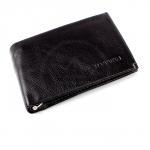 Кошелек мужской натуральная кожа H-009  (зажим откидной),  2отд+9карм черный 162686