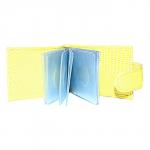 Кредитница Cayman-1170К  (с хляст,  18 листов,  2внут карм)  натуральная кожа желтый игуана (83)  180344