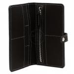 Портмоне мужское Croco-ПР-1055 натуральная кожа 2 отд,  7 карм,  черный шора (1000)  217189