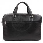 Портфель натуральная кожа MT-443-3, 1отд+плеч рем, 4внеш карм, 4внут карм, отдел для ноутбука, черный флотер (3080)   179905
