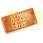 Кошелек женский натуральная кожа Baliya-E 3616-3,  защелка снаружи,  7отд,  9 карм,  крокодил,  рыжий 179870