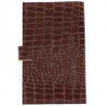Визитница Croco-В-204 (с хляст,  3х рядная 72 карты)  натуральная кожа коричневый св.крокодил (204)  202881