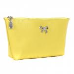 Косметичка Premier-F-92 натуральная кожа (1 отдел),  желтый флотер (331)  202922