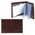 Визитница Croco-В-201  (18листов)  натуральная кожа коричневый пулл-ап (152)  202721