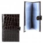 Визитница Croco-В-204 (с хляст,  3х рядная 72 карты)  натуральная кожа коричневый скат (99)  213701