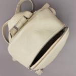 Сумка женская нат/кожа-Рось № 287  (рюкзак),  1отд,  молочный флоттер 220801