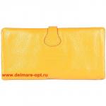 Кошелек женский натуральная кожа 8028,  3 отд+13 карм,  желтый 146365
