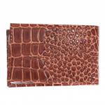 Визитница Croco-В-201  (18листов)  натуральная кожа коричневый св.крокодил (204)  201931