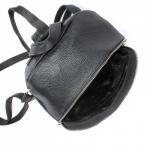 Сумка женская нат/кожа-Рось № 287  (рюкзак),  1отд,  черный флоттер 220802