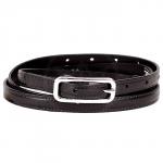 Ремень 15 мм BLACK TORTOISE жен 0230001 глад,  имит 1 стр,  черный 105016