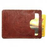 Визитница-футляр Premier-V-49 натуральная кожа коричневый темный игуана (84)  187739