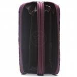 Кошелек женский искусственная кожа 7811,  на 2 молнии,  7отд,  8карм,   (цветы)  фиолет/черный 216381