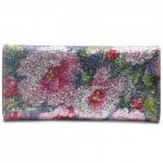 Кошелек женский искусственная кожа 7811-2 (004-1),  молния внутри,  5отд,  5 карм,   (цветы)  сиреневый  216325