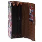 Кошелек женский искусственная кожа 7811-2 (004-1),  молния внутри,  5отд,  5 карм,   (цветы)  сиреневый  216325