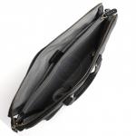 Портфель мужской натуральная кожа 8020,  3отд+отд д/ноут 3внутр/карм,  черный 221692