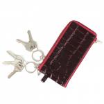 Футляр для ключей Croco-кл-501 (на молнии)  натуральная кожа бордо скат (67)  205385