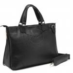 Портфель натуральная кожа MT-01-3, 1 отд+плеч рем, 3внеш карм, 4внут карм, отдел д/ноутбука,  черный буфало (4333)   221911