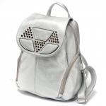 Сумка женская искусственная кожа GR-1674  (рюкзак),  2отд,  2внут+2внеш карм,  серебро 222569