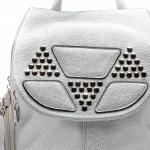 Сумка женская искусственная кожа GR-1674  (рюкзак),  2отд,  2внут+2внеш карм,  серебро 222569