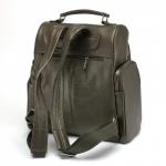 Сумка женская натуральная кожа MT-608-3б (рюкзак),  1отд,  2внут+3внеш карм,  оливковый флотер металлик (4470)   222167