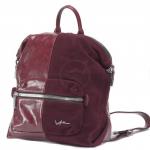 Сумка женская иск/кожа+нат/замша VF-591767 (рюкзак),  1отд,  3внут+1внеш карм,  бордо 222014