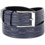 Ремень 35 мм L&L-К 3510 н/к,  тиснение,  синий 167274