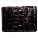 Визитница-футляр Premier-V-49 натуральная кожа коричневый темный крокодил (83)  187742