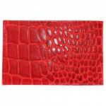 Визитница Croco-В-201  (18листов)  натуральная кожа красный крокодил (203)  202324