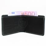 Портмоне мужское Croco-ПР-1051 натуральная кожа 1 отд,  2 карм,  черный шора (1000)  206230