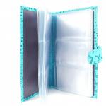 Визитница Cayman-113К н/к,  3-х рядная,  72 виз  (настольная)  бирюза КЛ (97)  197453