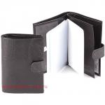 Обложка для авто+паспорт Premier-О-178 (5 внут карм,  двойная стенка)  натуральная кожа черный игуана (100)  133244