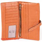 Кошелек женский натуральная кожа 8028,  3 отд+13 карм,  рыжий 146368
