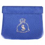 Футляр для монет Premier-F-6 натуральная кожа синий флотер (329)  200217