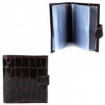 Визитница Croco-В-203 (с хляст,  2х-рядная, 32карточки)  натуральная кожа коричневый скат (99)  213700