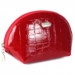 Косметичка Premier-F-91 натуральная кожа (1 отдел),  красный крокодил (115)  146992