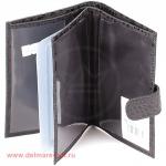 Обложка для авто+паспорт Premier-О-178 (5 внут карм,  двойная стенка)  натуральная кожа черный кайман (126)  133250