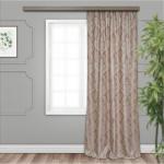 Штора портьерная Классика жаккард тем. бежевый 190*275 1 шт.