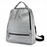 Сумка женская искусственная кожа GR-1227  (рюкзак),  1отд,  1внут+1внеш карм,  серебро 222463