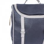 Сумка женская искусственная кожа GR-1492  (рюкзак),  1отд,  1внут+3внеш карм,  черн+серо-беж 194784