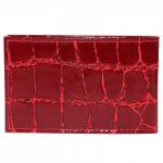 Визитница Croco-В-201  (18листов)  натуральная кожа красный скат (74)  208230