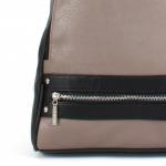 Сумка женская искусственная кожа GR-1227  (рюкзак),  1отд,  1внут+1внеш карм,  черный+какао 207644