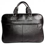 Портфель натуральная кожа MT-506-3, 1 отд+плеч рем, 3внеш карм, 4внут карм, отдел для ноутбука, черный флотер (3080)   180878